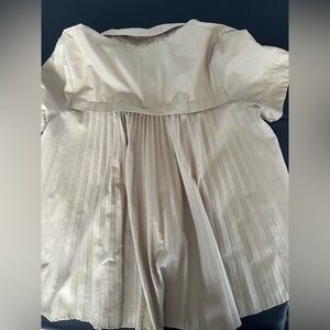 Pleated Back Button-Up